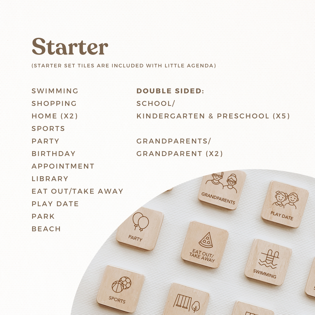 Little Agenda - Wooden Visual Planner For Kids - Second Scout — Oak & Ever