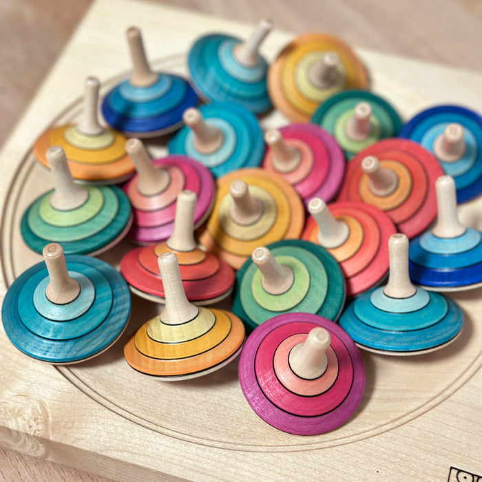 Tango Wooden Spinning Top - Small Ombre Color Top - Mader