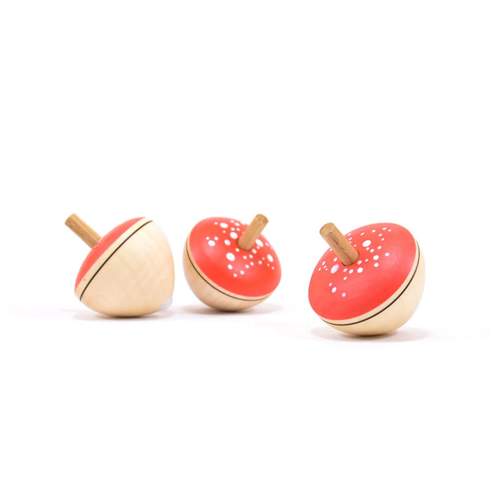 Toadstool Egg Spinning Top - Wooden Spinning Top - Mader