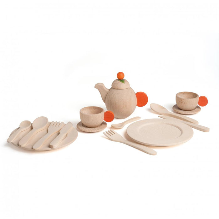Wooden Tableware Set - Natural Play Set for Kitchens - Erzi