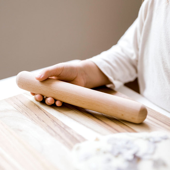 Wooden Rolling Pin - Play Dough or Clay Roller - Natural Playbox