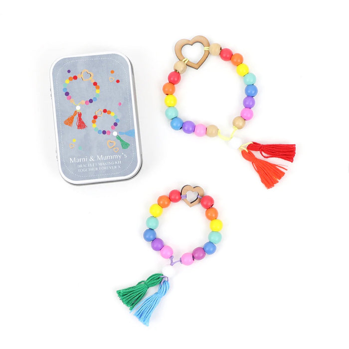 You and Me Bracelet Gift Set - Bracelet Making Kit - Wooden Beads