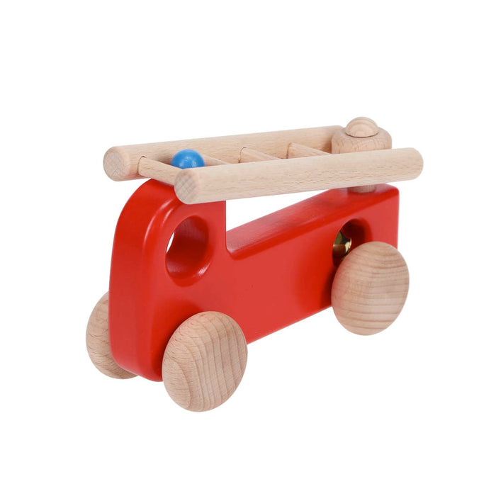 Wooden Fire Truck - Wood Fire Truck Push Toy - Bajo