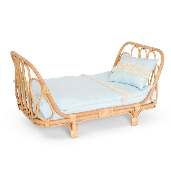Rattan Day Bed & Duvet Set for Dolls - Poppie Day Bed - Signature Collection - Poppie Toys