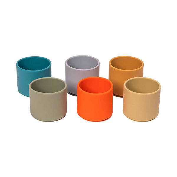 6 Stacking Cups - Nature - Dena Toys - Silicone BPA-free Cups