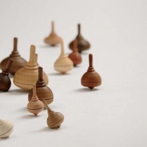 Classic Natural Wood Spinning Top - Mader