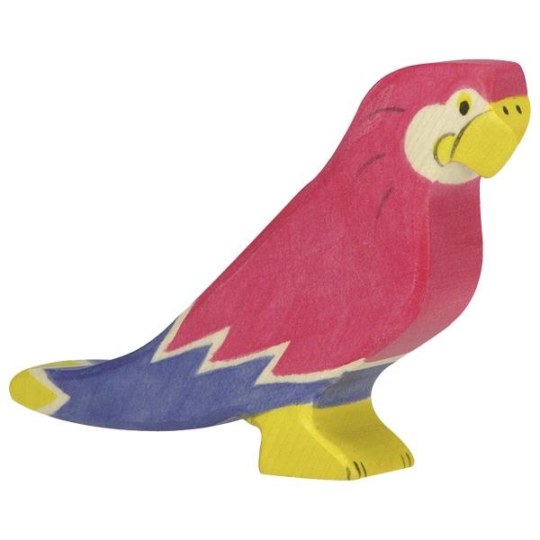 HOLZTIGER - Wooden Animal - Red Parrot
