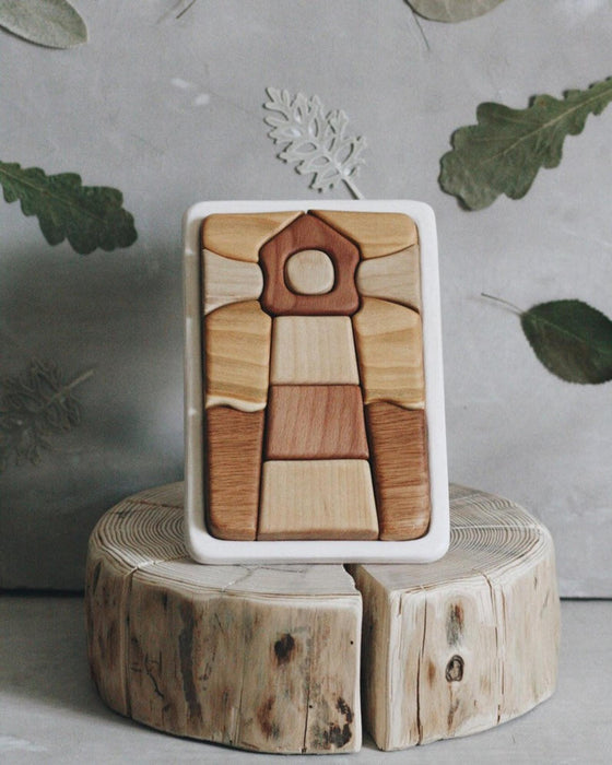 Handcrafted Wooden Puzzle or Shape Blocks