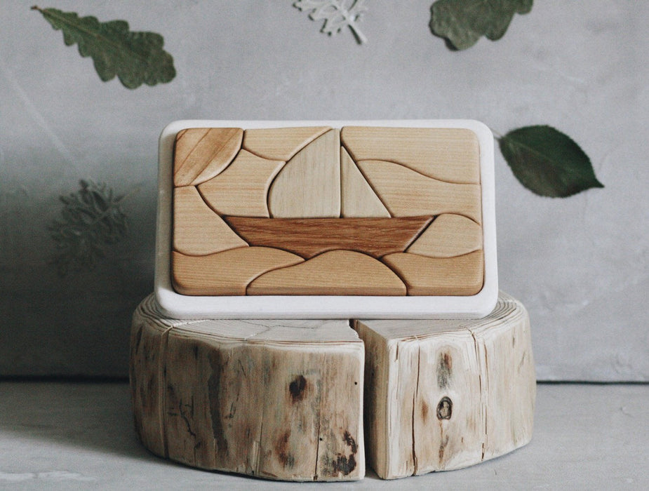 Handcrafted Wooden Puzzle or Shape Blocks
