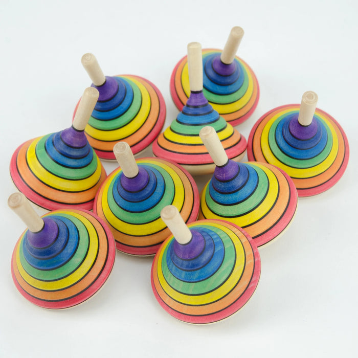 Rainbow Spinning Top - Wooden Spinning Top - Mader