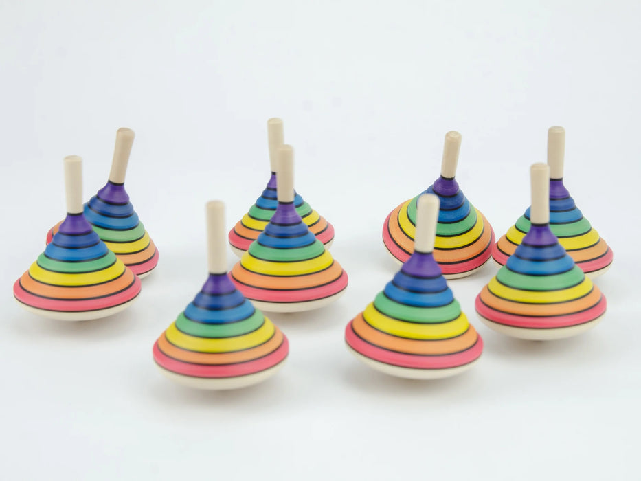 Rainbow Spinning Top - Wooden Spinning Top - Mader