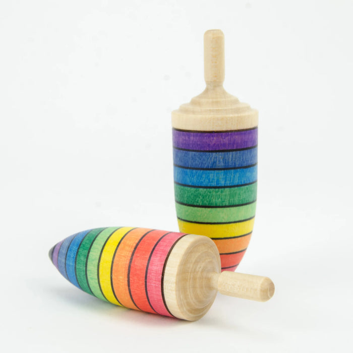 Rainbow Thunderbolt - Wooden Spinning Top - Mader