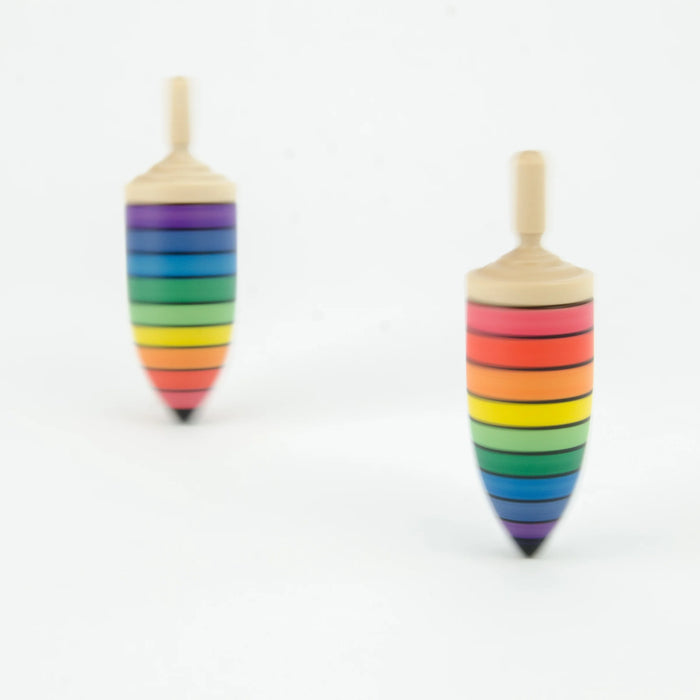 Rainbow Thunderbolt - Wooden Spinning Top - Mader