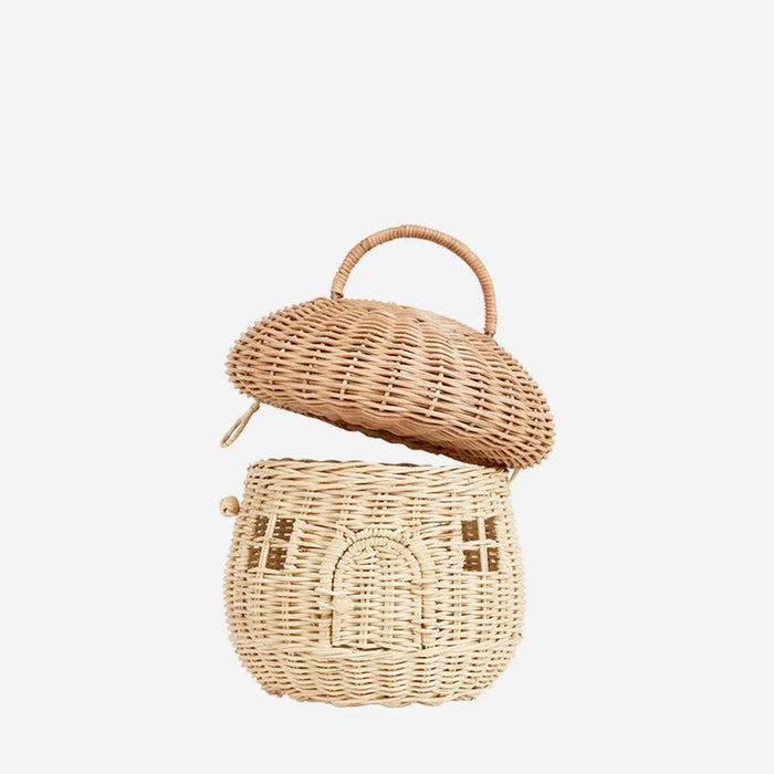 Rattan Mushroom Basket -  natural - Olli Ella