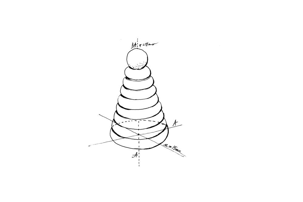 Natural Pyramid Stacker - Round  - Wooden Story