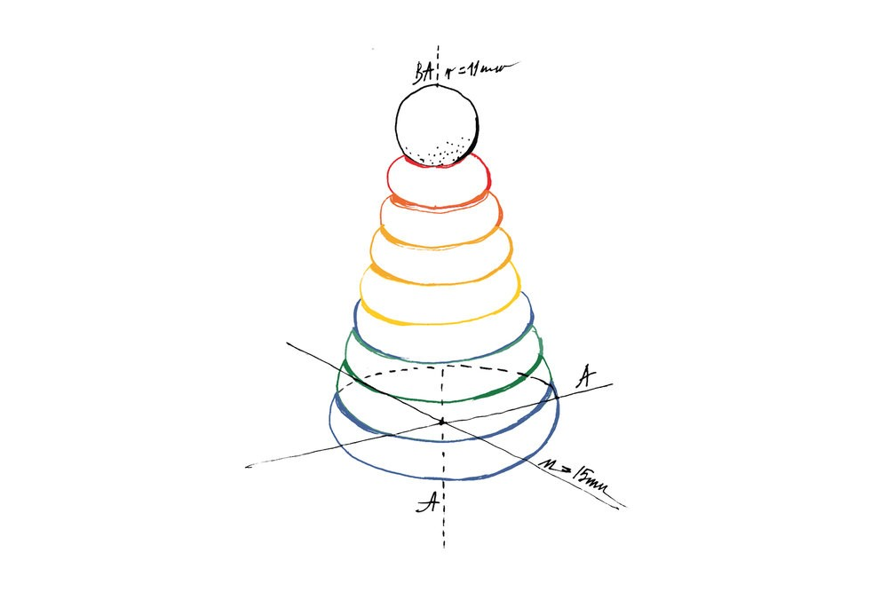 Rainbow Pyramid Stacker - Round  - Wooden Story