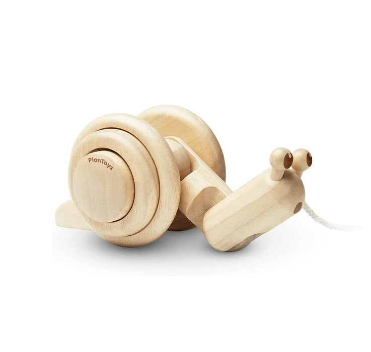 Wooden Pull Along Snail Pull Toy - Plan Toys