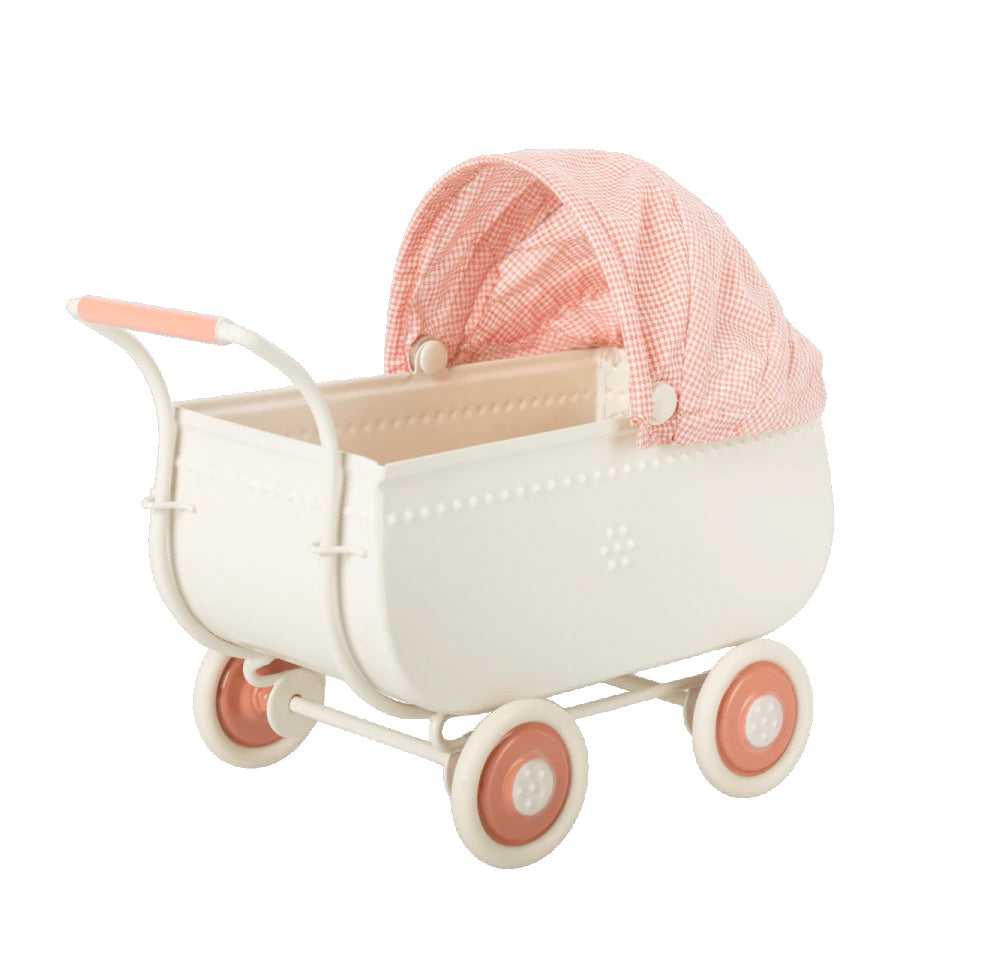 Maileg Micro Pram - Coral - Mouse Pram — Oak & Ever