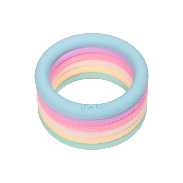 6 Pastel Rings - Dena Toys - Silicone BPA-free Rings