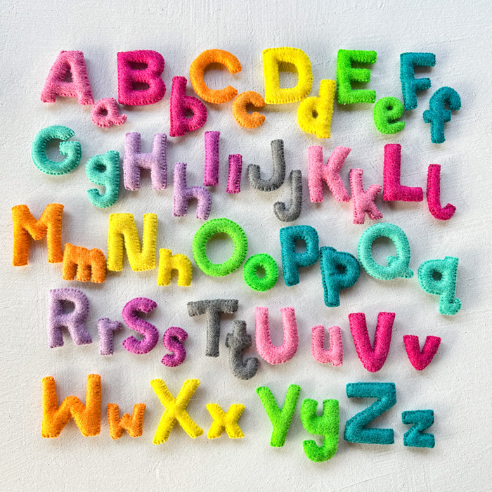 Felt Uppercase Alphabet - Spring Pastel Colors