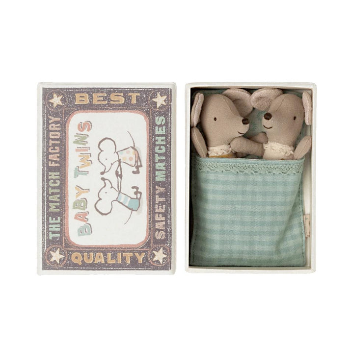 Twin Baby Mice in a Match Box